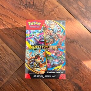 Pokemon Mega Evolution Booster Pack with Red and Yellow Accents